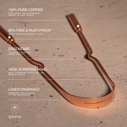 Pure Copper Tongue Scraper | Fresh Breath & Enhanced Taste